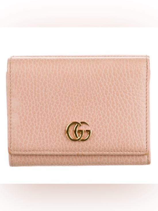 Gucci Handbags - Authentic Gucci GG Marmont Blush Pink Leather Compact Wallet